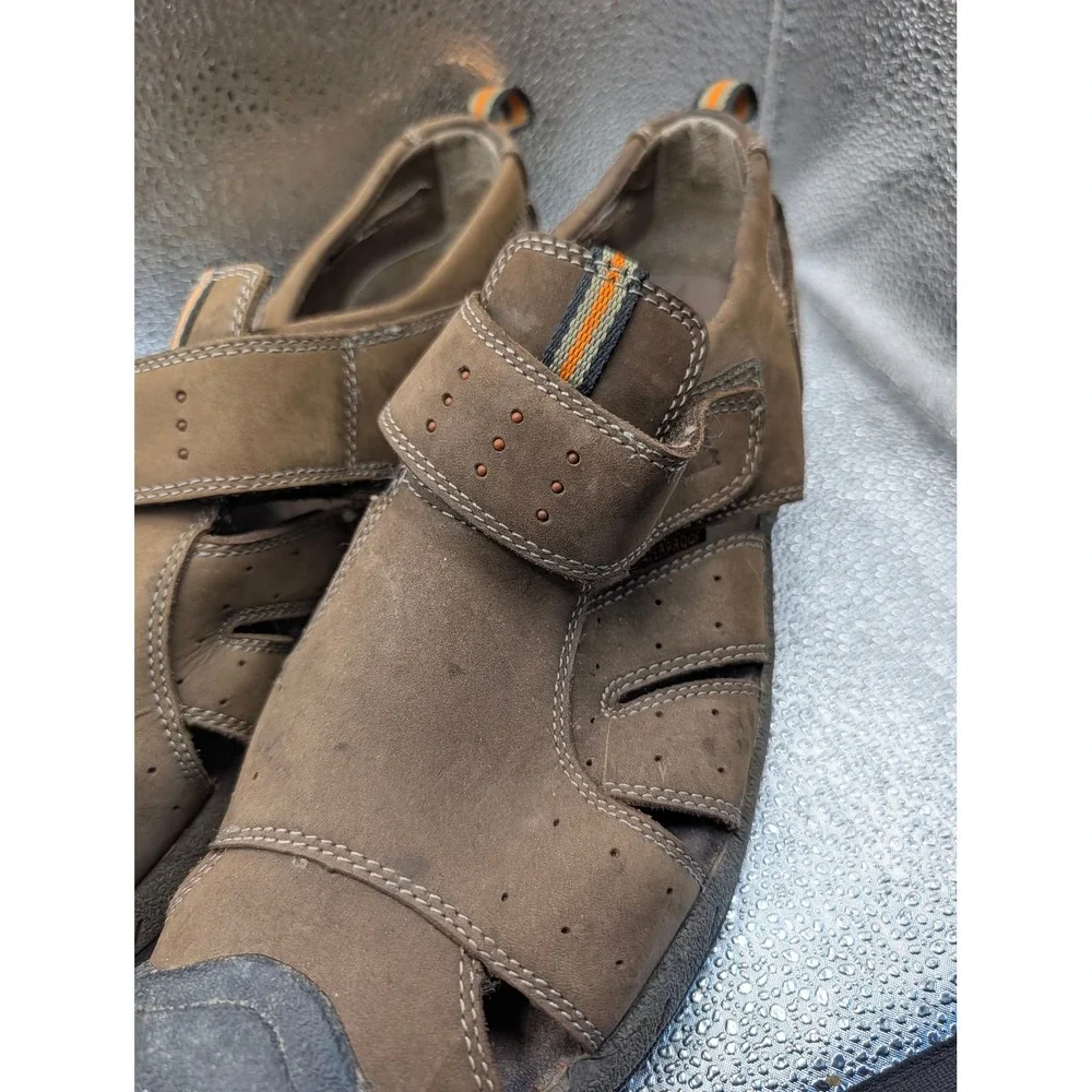 Everest Mens Brown Waterproof Hiking Sandals Closed Toe Fisherman Size 10M